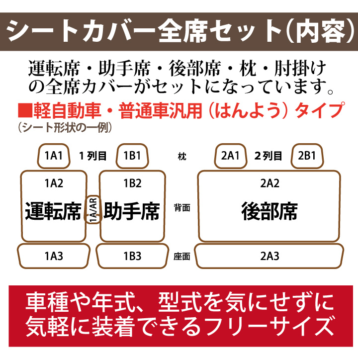 軽自動車汎用チェック柄シートカバー８